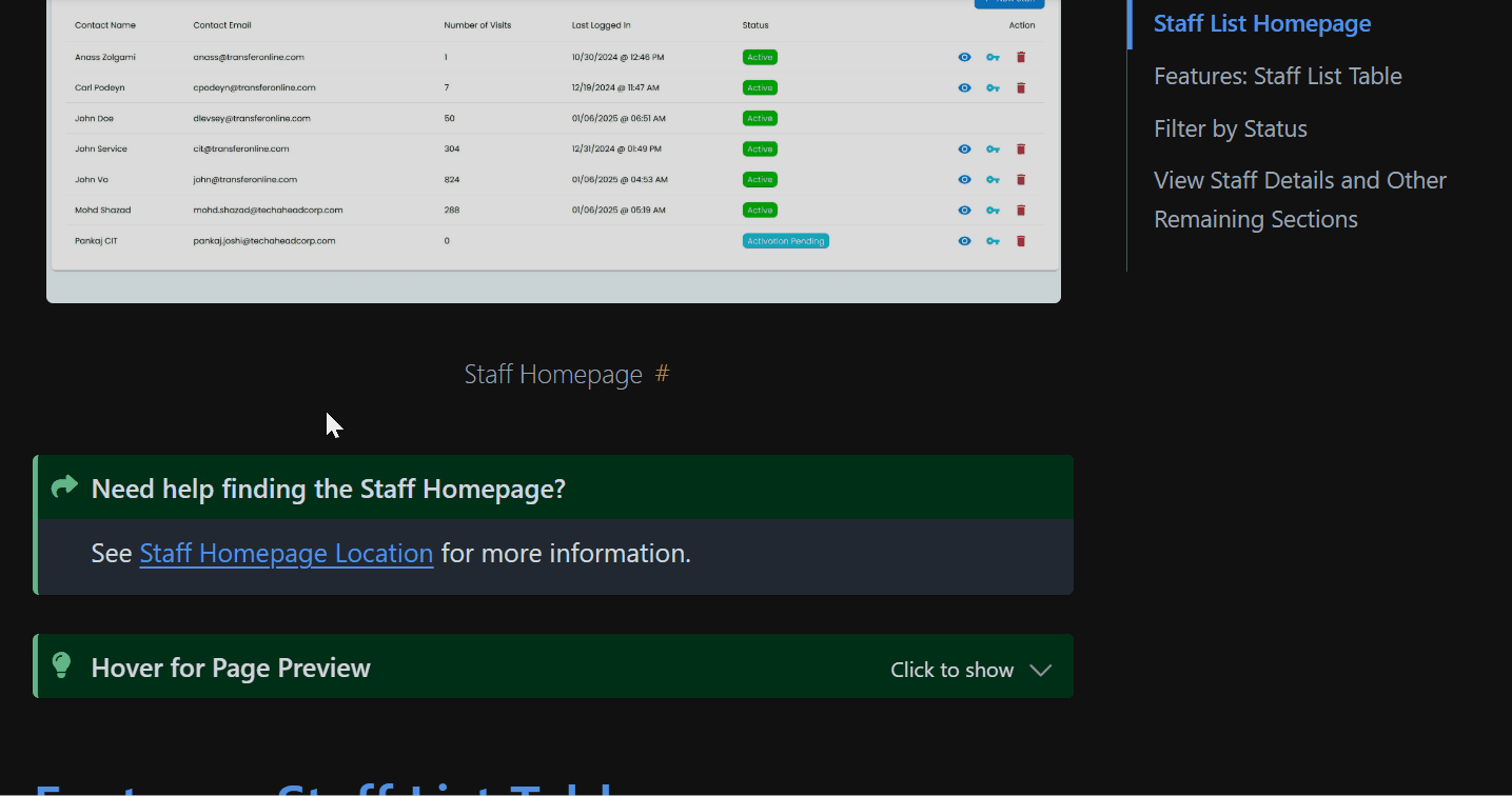 Page Preview animation