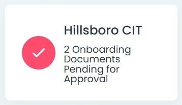 Onboarding Documents for Approval Tile